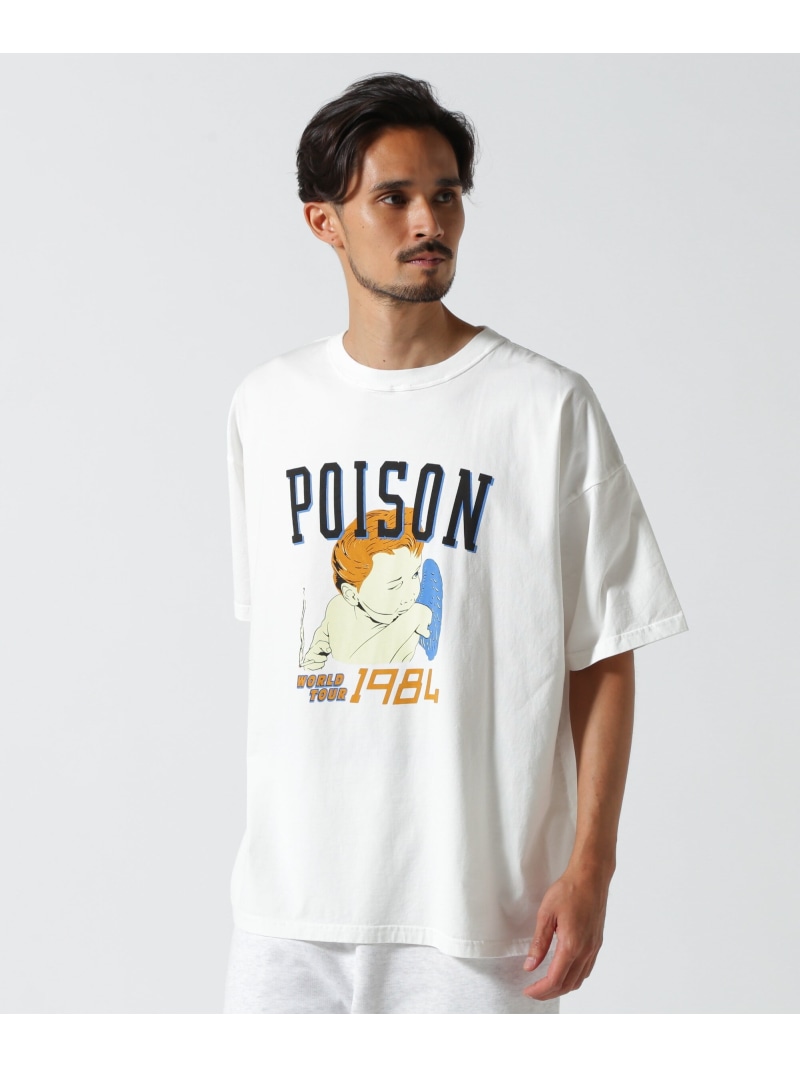 REMI RELIEF / 別注生産物染め 25/-天竺BIG大きさT(POISON1984) B\u00272nd ビーセカンド トップス カットソー・プルオーバー 白いこと【貨物輸送無料】[ Fashion]