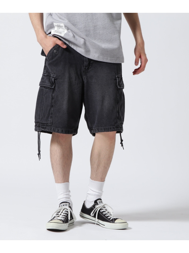 《WEB&DEPOT限定》M-65 FATIGUE DENIM SHORT PANTS / M-65 ファティーグ デニム ショートパンツ AVIREX アヴィレックス パンツ その他のパンツ ブラック【送料無料】[ Fashion]