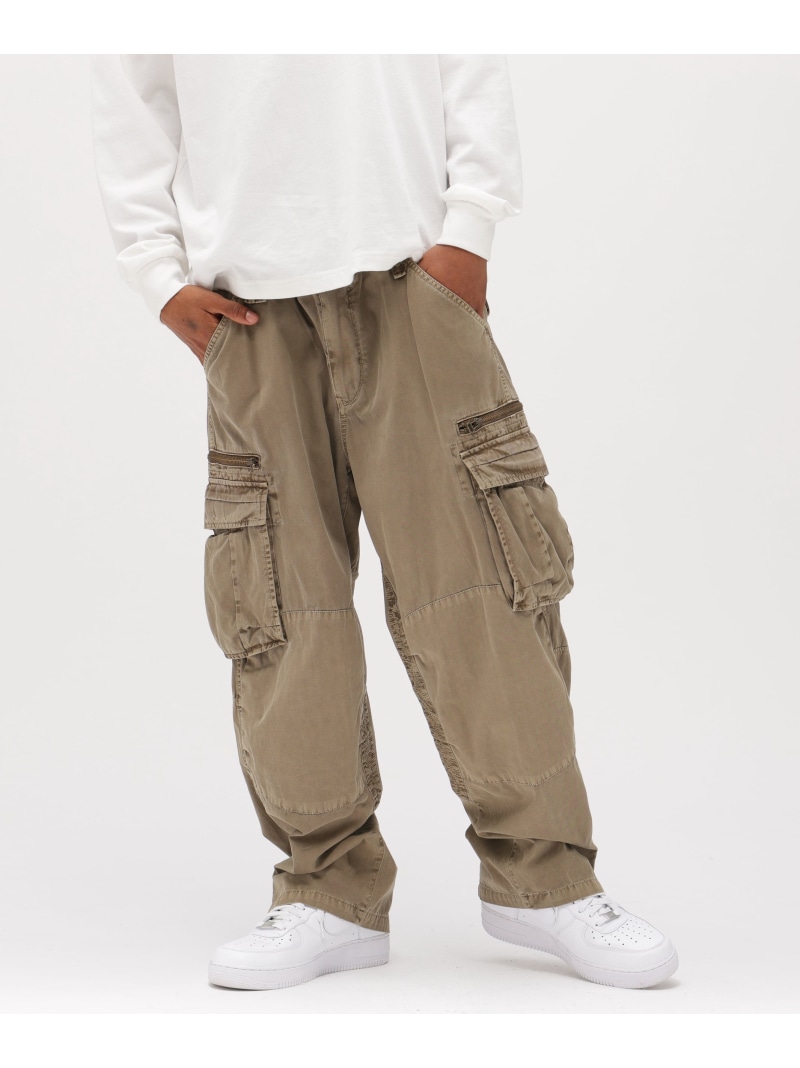 PIGMENT TAPING CARGO PANTS AVIREX アヴィレックス パンツ その他のパンツ カーキグリーン グリーン ブラック【送料無料】[ Fashion]
