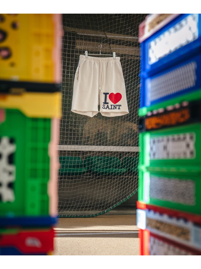 SAINT MICHAEL/セントマイケル/ SWEAT SHORTS / I LOVE SAINT / WHITE ROYAL FLASH ロイヤルフラッシュ パンツ その他のパンツ ホワイト【送料無料】[ Fashion]
