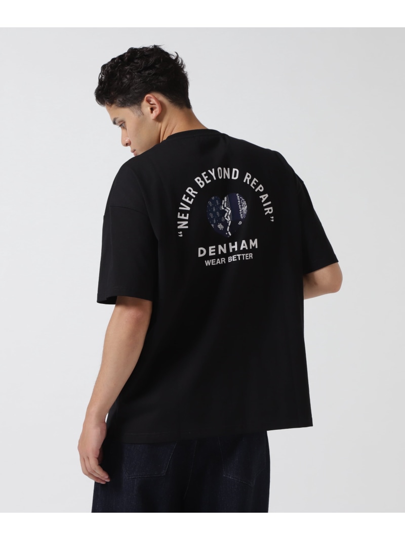 DENHAM/デンハム/WEAR BETTER BOX TEE HCJ ROYAL FLASH ロイヤルフラッシュ トップス カットソー・Tシャツ ホワイト ブラック【送料無料】[ Fashion]