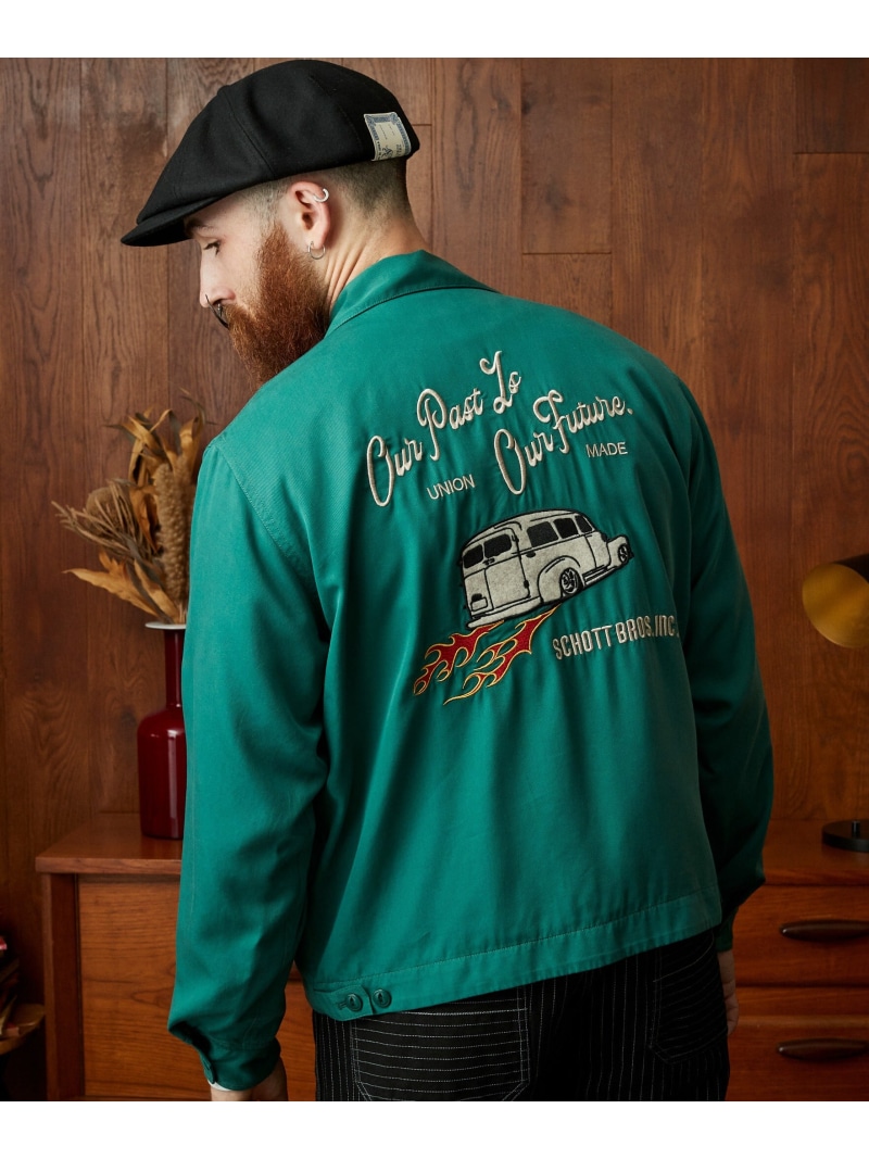 【SALE／40%OFF】VIETNAM JACKET OUR FEATHER IS OUR PAST/ベトナム ジャケット アワーフェザーイズアワーパスト Schott ショット ジャケット・アウター ブルゾン・ジャンパー グリーン グレー【RBA_E】【送料無料】[ Fashion]