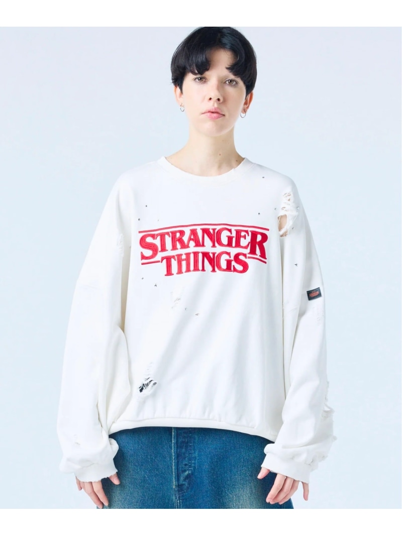 littlesunnybite/stranger things x little sunny bite logo sweat LHP エルエイチピー トップス スウェット・トレーナー 白いこと【貨物輸送無料】[ Fashion]