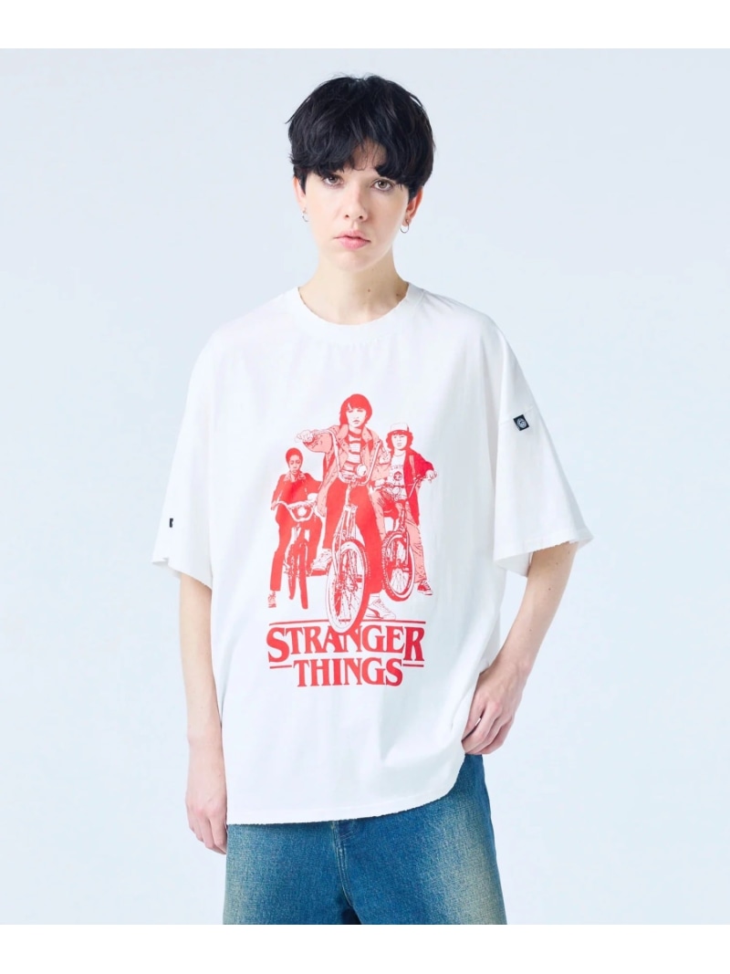 littlesunnybite/stranger things x little sunny bite graphic big tee LHP エルエイチピー トップス カットソー・ティーシャツ さくら色 白いこと【貨物輸送無料】[ Fashion]