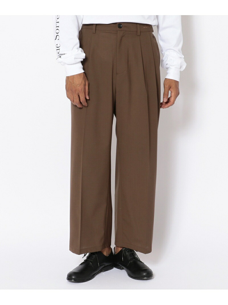 【SALE／50%OFF】LUSOR(ルーソル)WOOL WIDE SLACKS B'2nd ビーセカンド パンツ その他のパンツ ブラウン グレー【RBA_E】【送料無料】[ Fashion]