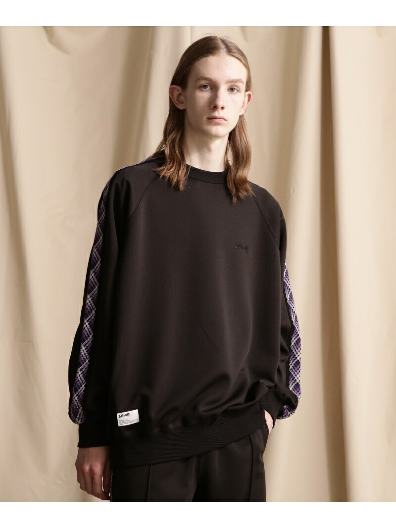 【SALE／40%OFF】TAPING JERSEY CREW SWEAT/テーピング ジャージ クルースウェット Schott ショット トップス スウェット・トレーナー ブラック グレー パープル【RBA_E】【送料無料】[ Fashion] 7,966円