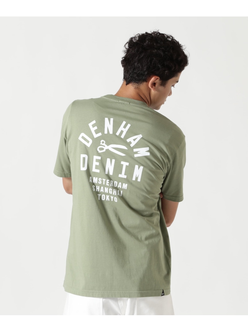 DENHAM/デンハム/BRIDGE TEE LCJ ROYAL FLASH ロイヤル閃光電球 トップス カットソー・プルオーバー 白いこと 米国海軍 カーキ緑であること【貨物輸送無料】[ Fashion]