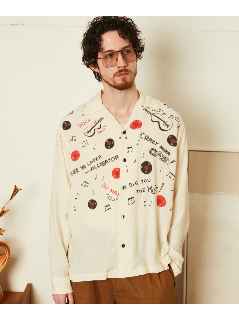 ROCK'N ROLL RAYON SHIRT/ロックンロール レーヨンシャツ Schott ショット トップス シャツ・ブラウス ホワイト グレー【送料無料】[ Fashion]