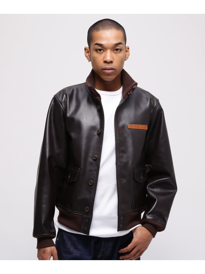 HORSE A-1 JACKET AVIREX アヴィレックス ジャケット・アウター ライダースジャケット ブラウン【送料無料】[ Fashion]