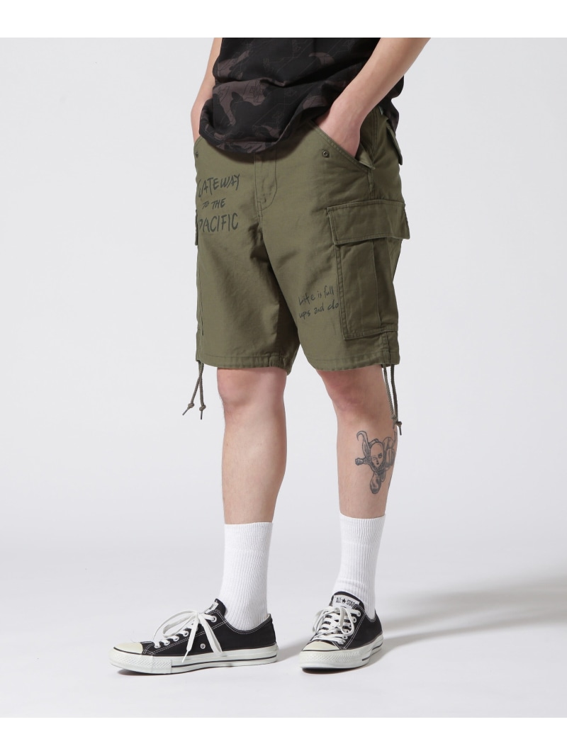 《WEB&DEPOT限定》M-65 FATIGUE CUSTOM SHORT PANTS / M-65 ファティーグ カスタム ショートパン AVIREX アヴィレックス パンツ その他のパンツ グリーン【送料無料】[ Fashion]