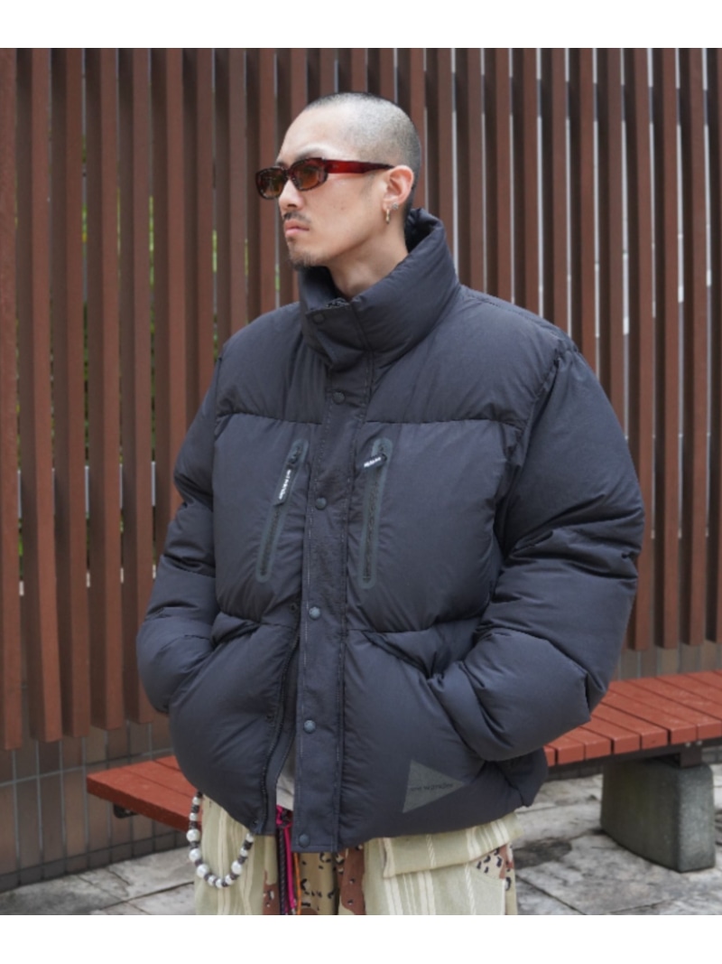 and wander/アンドワンダー puffer down jacket パファーダウンジャケット BEAVER ビーバー ジャケット・アウター ダウンジャケット・ダウンベスト ブラック【先行予約】*【送料無料】[ Fashion]｜US ONLINE STORE
