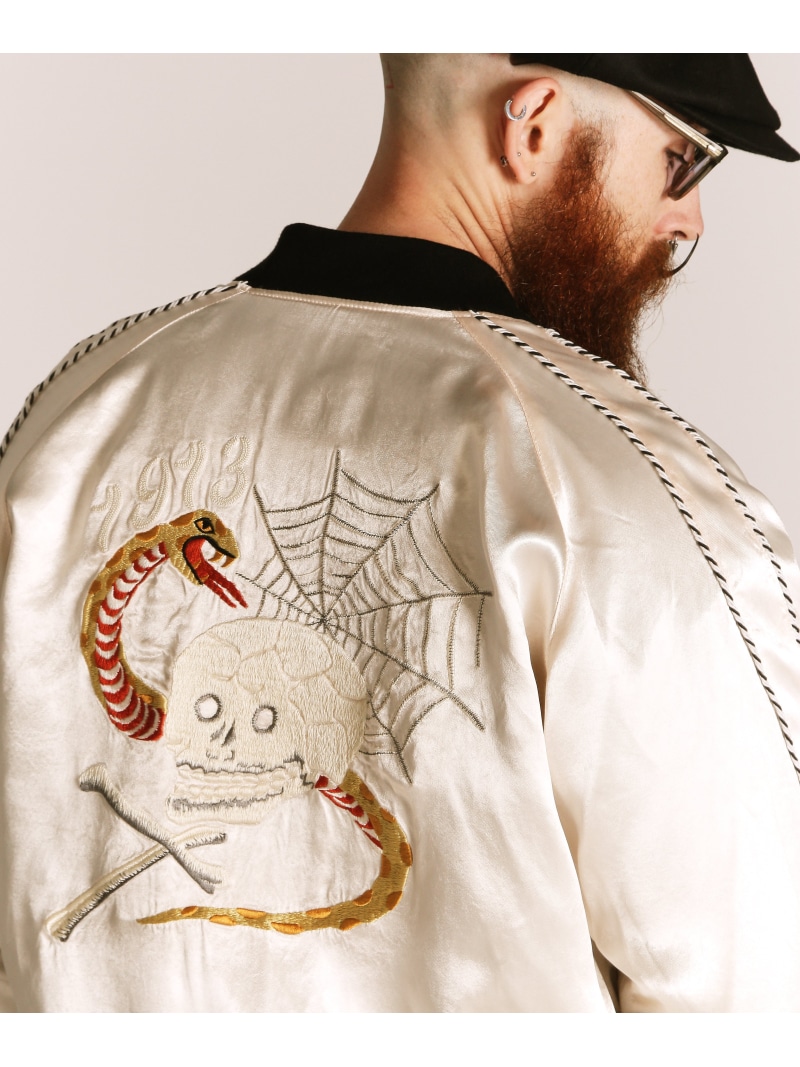 RAYON SUKA JACKET/レーヨン スカジャン Schott ショット ジャケット・アウター ブルゾン・ジャンパー ブラック ベージュ【送料無料】[ Fashion]