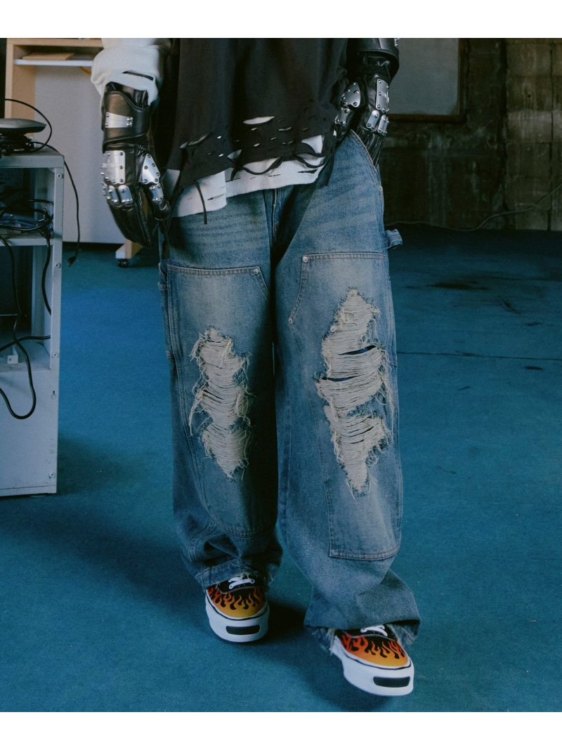 楽天市場】FR(13)NDS/フレンズ/TROMPEL'OEIL DENIM PANTS ROYAL FLASH