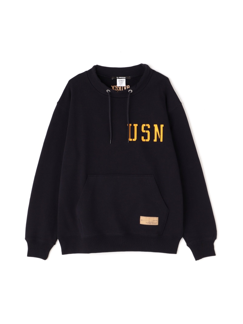 【SALE／30%OFF】《直営店限定》US.NAVY MOCK NECK SWEAT / モックネックスウェット / AVIREX / アヴィレックス AVIREX アヴィレックス トップス スウェット・トレーナー ブラック グレー ネイビー【RBA_E】【送料無料】[ Fashion]