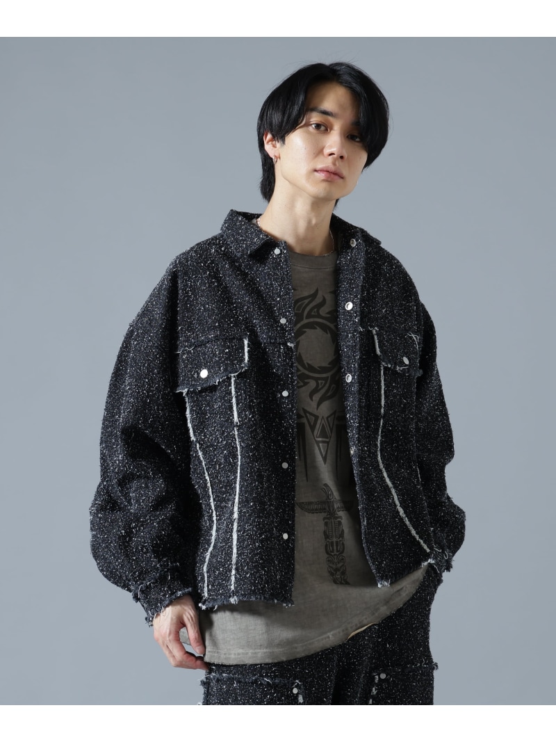 DankeSchon/ダンケシェーン/NEEDLEPUNCH DENIM 3RD JACKET LHP エルエイチピー ジャケット・アウター ブルゾン・ジャンパー ブラック ブルー ホワイト【送料無料】[ Fashion] 19,800円