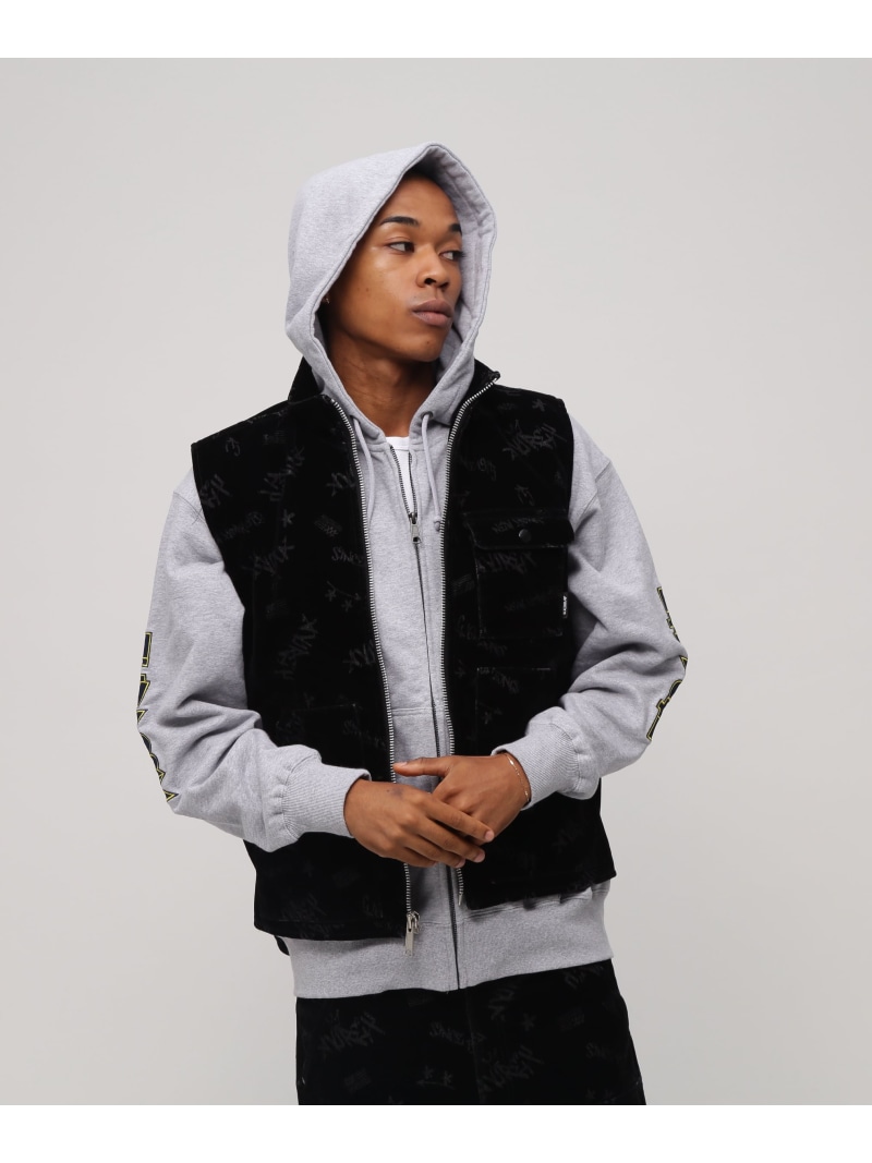【SALE／30%OFF】FLOCKING DENIM VEST AVIREX アヴィレックス トップス ベスト・ジレ ブラック【RBA_E】【送料無料】[ Fashion]｜US ONLINE STORE