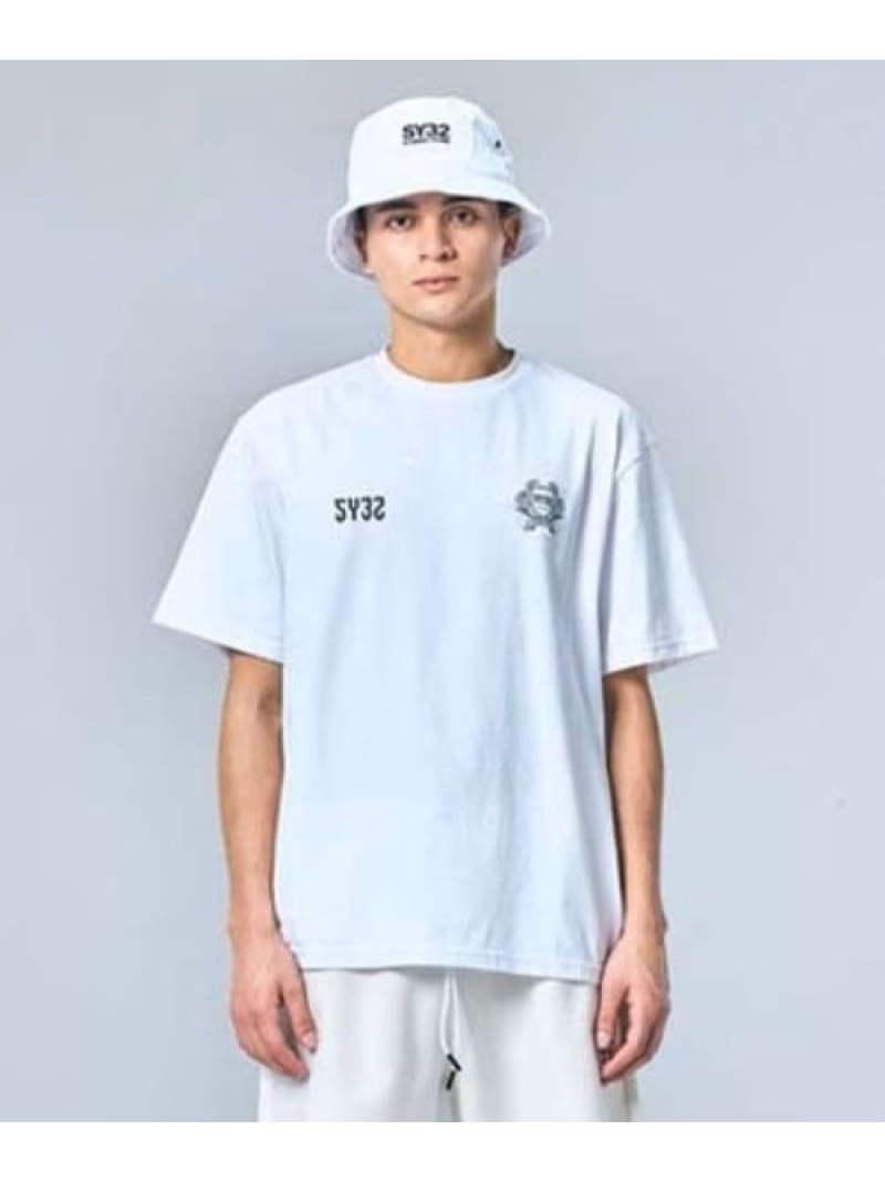 SY32 by SWEET YEARS/EMBLEM LOGO TEE ROYAL FLASH ロイヤルフラッシュ トップス カットソー・Tシャツ ブラック ホワイト【送料無料】[ Fashion]
