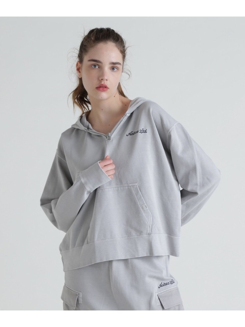 【SALE／30%OFF】FADE WASH CADET PATCH H/Z HOOD/フェイドウォッシュ カデットパッチパーカー AVIREX アヴィレックス トップス パーカー・フーディー グレー ブルー【RBA_E】【送料無料】[ Fashion] 13,090円