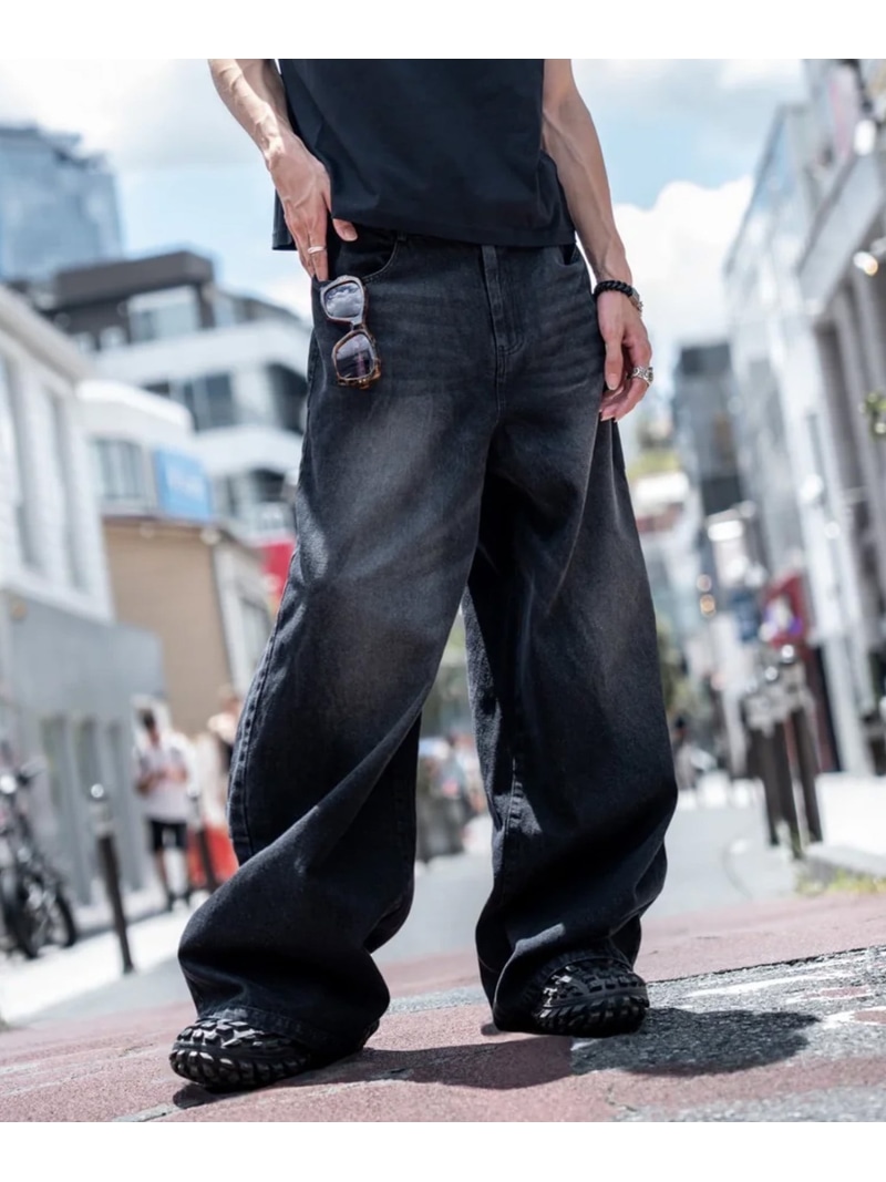gibous/ギボス/Pocket Baggy Pants LHP エルエイチピー ズボン下 余分の物のズボン下 黒いこと【貨物輸送無料】[ Fashion]