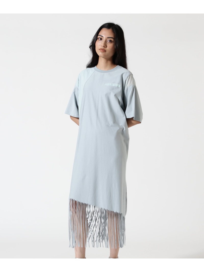 【SALE／50%OFF】AULA AILA/アウラアイラ/別注フリンジルーズワンピース ROYAL FLASH ロイヤルフラッシュ ワンピース・ドレス ワンピース ブラック ブルー【RBA_E】【送料無料】[ Fashion]｜US ONLINE STORE
