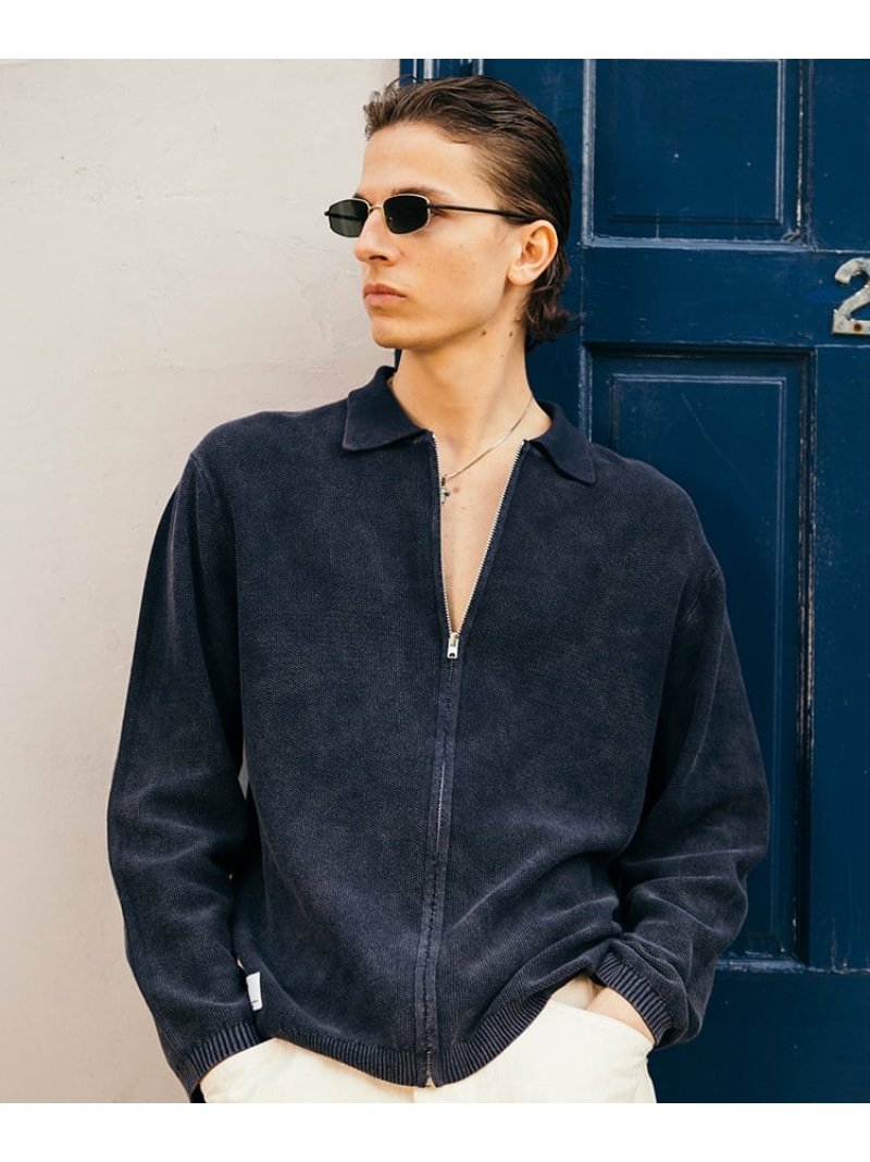 SUMMER CARDIGAN/サマーカーディガン Schott ショット トップス ニット ブラック ネイビー【送料無料】[ Fashion]