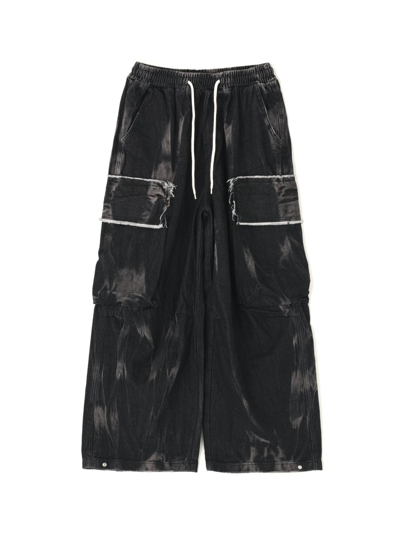SIS/エスアイエス/Damage Denim Cargo Pants LHP エルエイチピー パンツ ジーンズ・デニムパンツ ブルー ブラック【送料無料】[ Fashion]