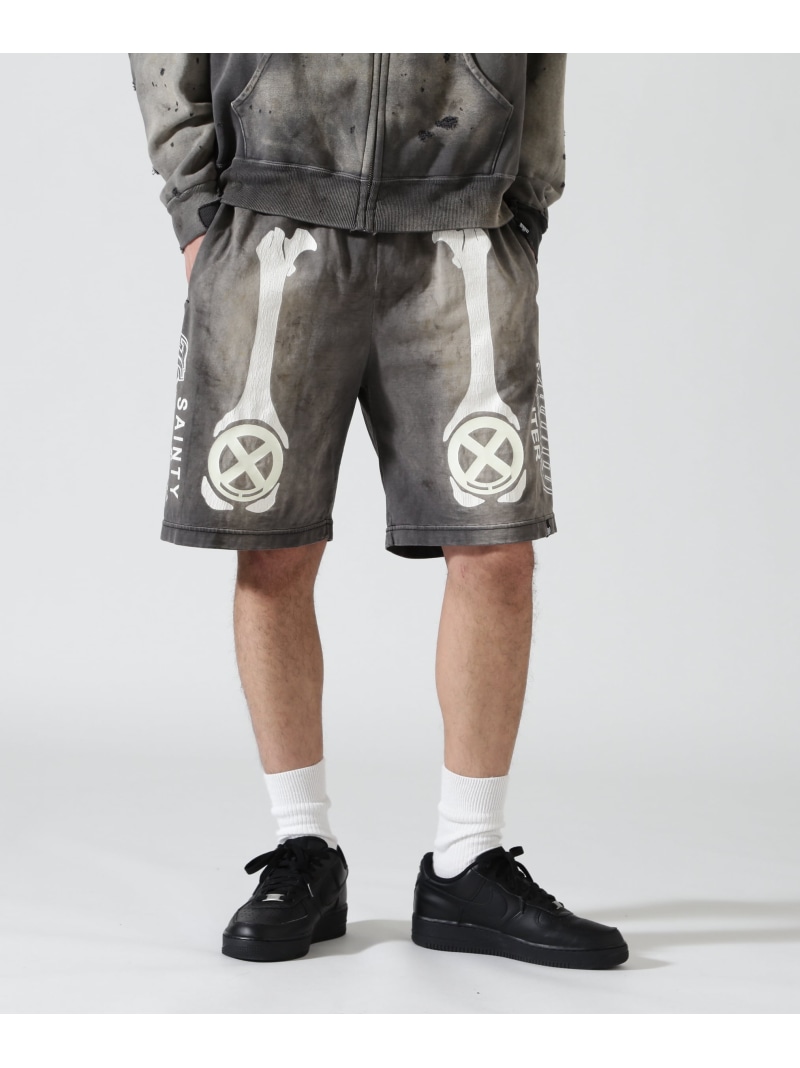SAINT MICHAEL/セントマイケル/BH_CUT SEW SHORTS/BONE/CHARCOAL ROYAL FLASH ロイヤルフラッシュ パンツ その他のパンツ ブラック【送料無料】[ Fashion] 39,325円