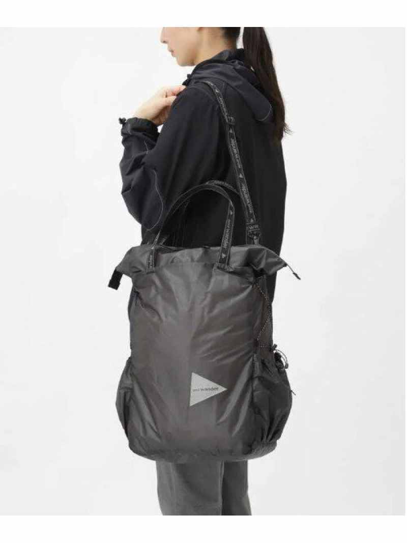and wander/アンドワンダー sil tote bag シルトートバッグ BEAVER ビーバー バッグ その他のバッグ カーキグリーン グレー ホワイト【送料無料】[ Fashion]