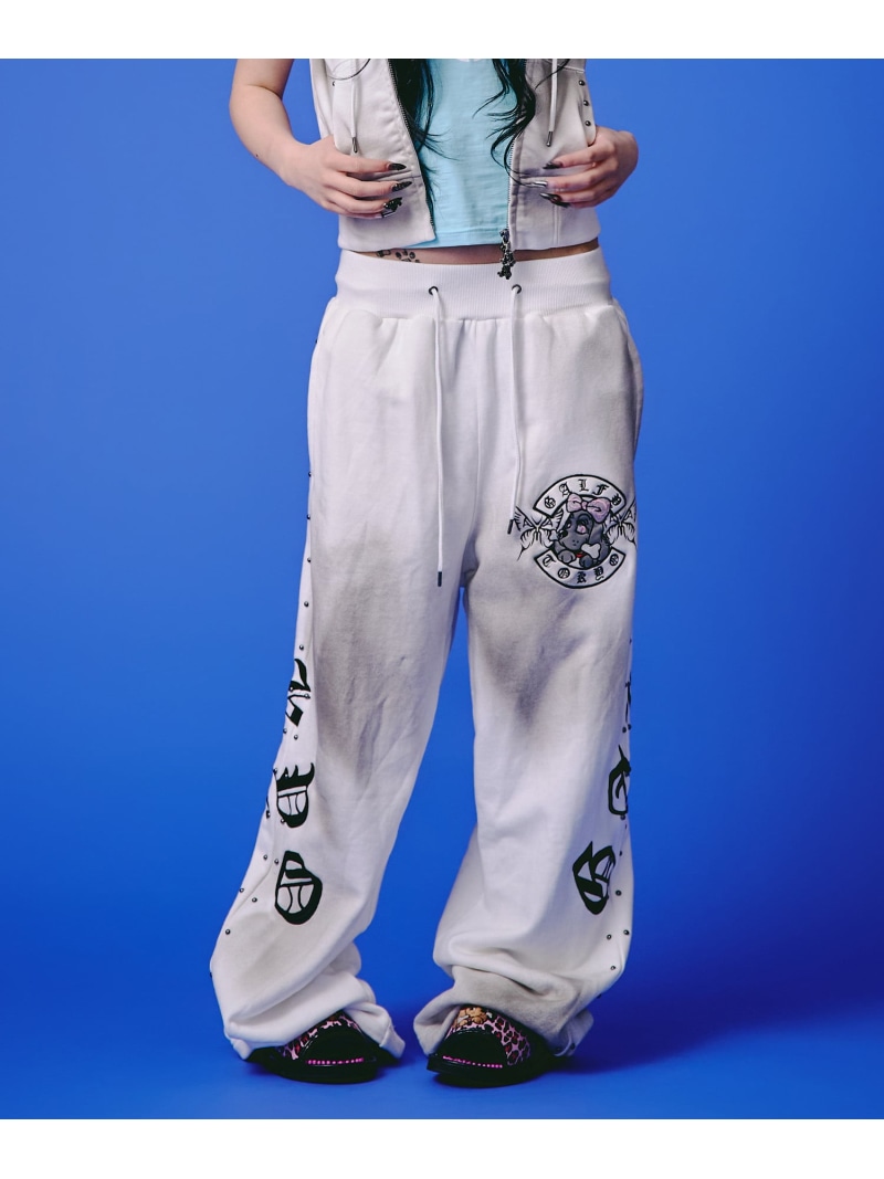 GALFY/ガルフィー/仕掛地雷御嬢さん スウェットパンツ LHP エルエイチピー ズボン下 余分の物のズボン下 白いこと 黒いこと サクラ色【貨物輸送無料】[ Fashion]