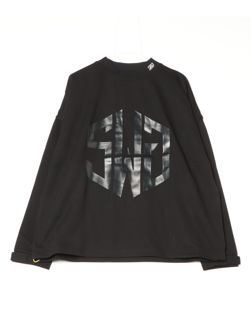 THE SWINGGGR/ザ スウィンガー/SWG PUNCH MOCKNECK L/S TEE ROYAL FLASH ロイヤルフラッシュ トップス カットソー・Tシャツ ブラック ホワイト【送料無料】[ Fashion]