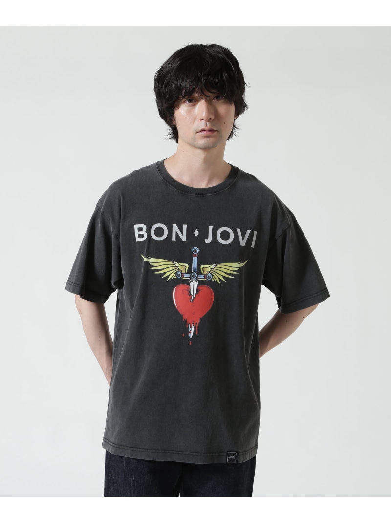 U/MUSIC(ユーミュージック)/Bon Jovi Tour/SS Tee ROYAL FLASH ロイヤルフラッシュ トップス カットソー・Tシャツ ブラック【送料無料】[ Fashion]