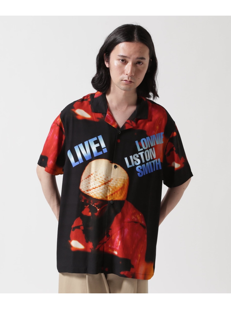 【SALE／30%OFF】CITY COUNTRY CITY ×LONNIE LISTON SMITH/シティーカントリーシティー /OPEN COLLAR S/S GARDEN TOKYO ガーデン トップス シャツ・ブラウス ブラック【RBA_E】【送料無料】[ Fashion]