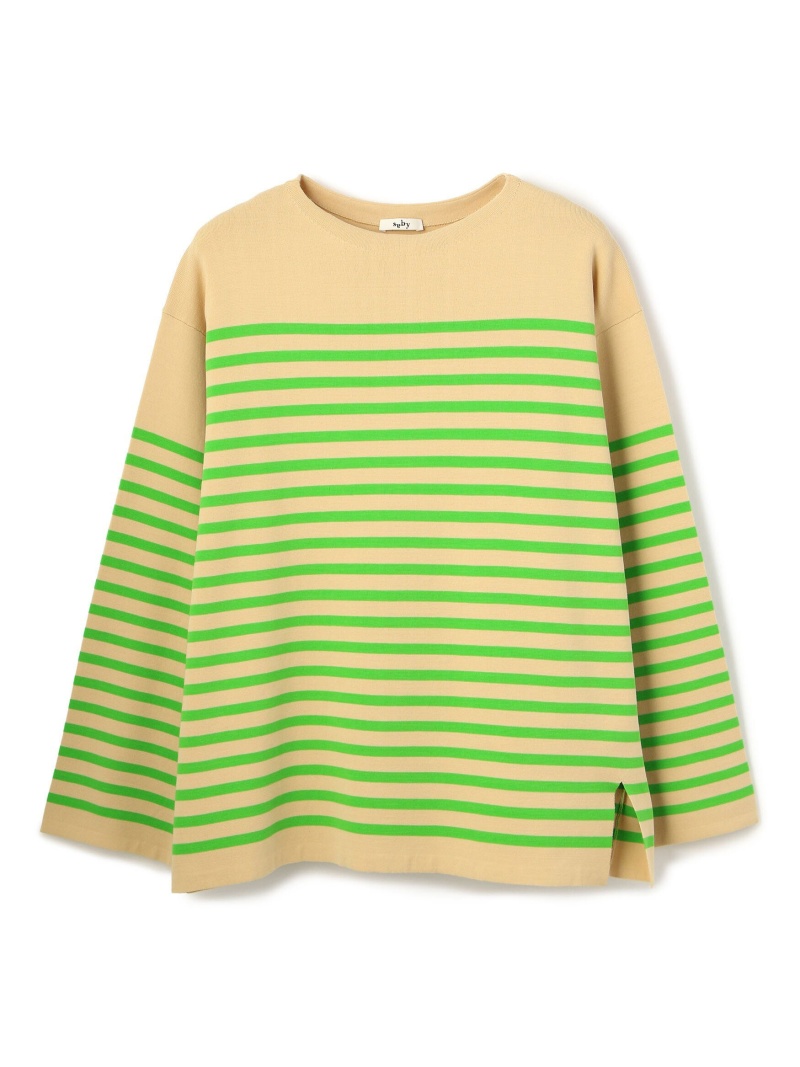 【SALE／50%OFF】saby/サバイ/MILANO LIB BOAT NECK BORDER KNIT/ミラノリブボートネックニット GARDEN TOKYO ガーデン トップス スウェット・トレーナー オレンジ グリーン【RBA_E】【送料無料】[ Fashion]｜US ONLINE STORE