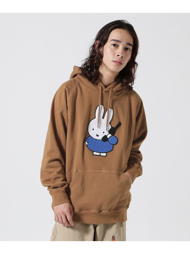 POP TRADING COMPANY/Pop & Miffy Calling Applique Hooded Sweat GARDEN TOKYO ガーデン トップス スウェット・トレーナー ブラウン【送料無料】[ Fashion]