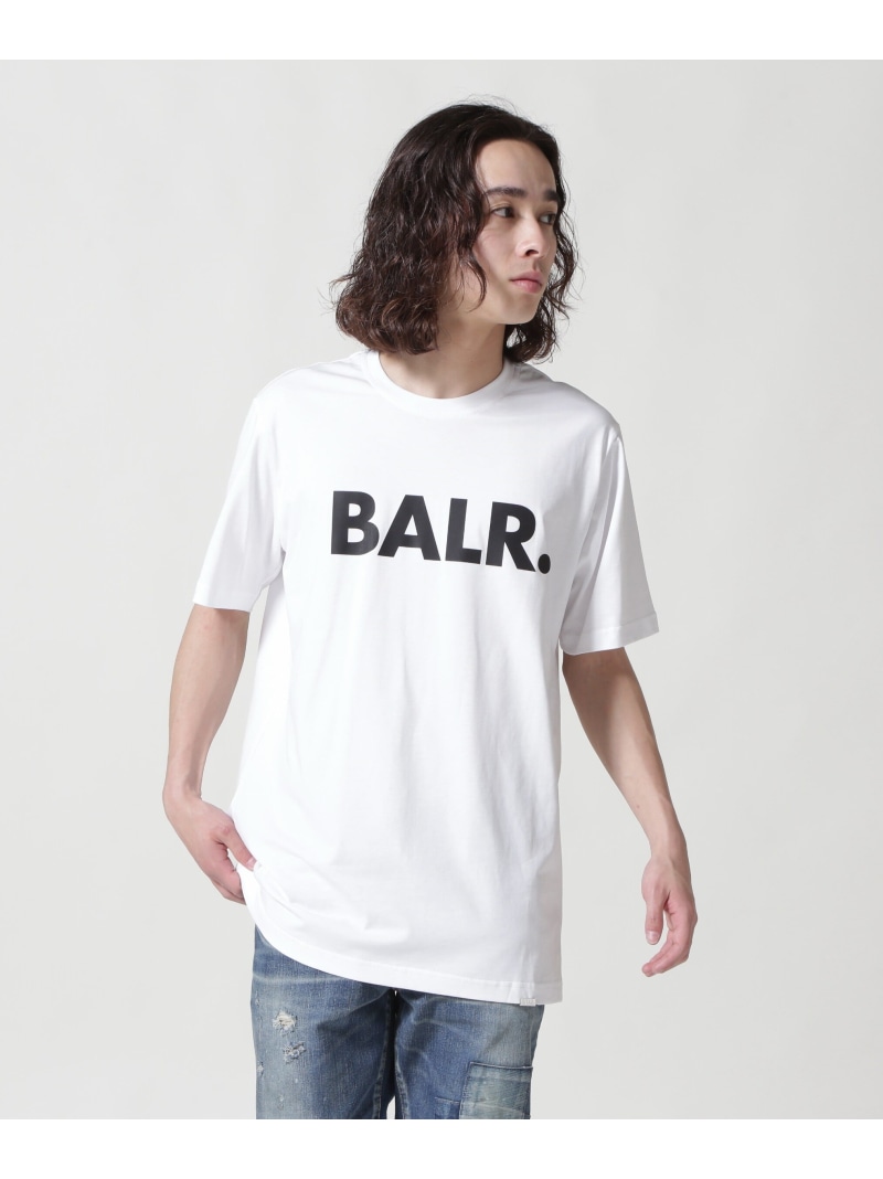 BALR./ボーラー/BRAND STRAIGHT T-SHIRT/正規商品 B'2nd ビーセカンド トップス カットソー・Tシャツ ブラック ホワイト【送料無料】[ Fashion]