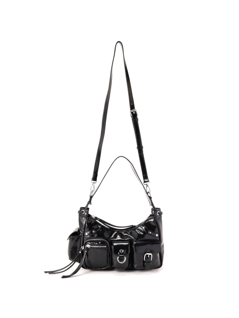 SIS/エスアイエス/PU Leather Shoulder Bag LHP エルエイチピー 御徒面子 余分の物の御徒面子 黒いこと【貨物輸送無料】[ Fashion]