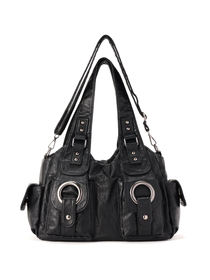 Torenia/トレニア/PU Leather Shoulder Bag LHP エルエイチピー 御徒面子 余分の物の御徒面子 黒いこと 薄墨色【貨物輸送無料】[ Fashion]