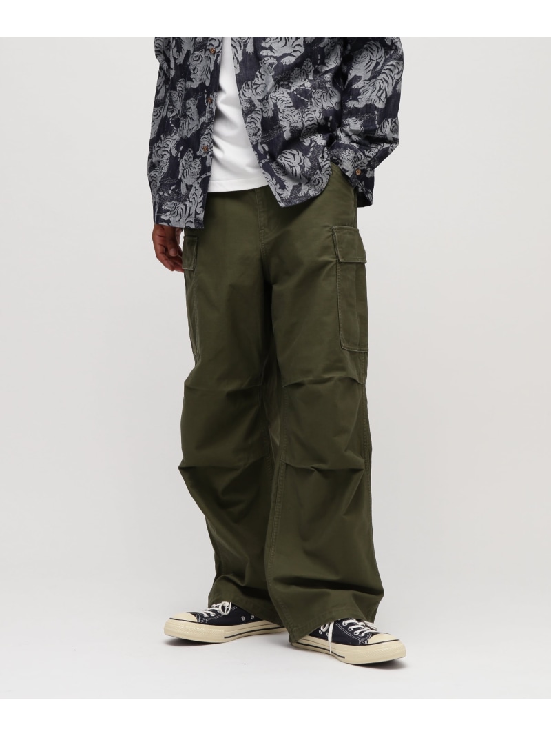 NYLON/COTTON M-65 FATIGUE PANTS AVIREX アヴィレックス ズボン下 余分の物のズボン下 黒いこと オレンジ色 緑であること【貨物輸送無料】[ Fashion]