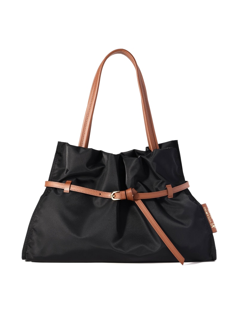 VIOLAd\u0027ORO (ヴィオラドーロ) ナイロンギャザーBAG/BIANCA/L大きさ/V-2294 B\u00272nd ビーセカンド 御徒面子 余分の物の御徒面子 ベージュ 薄墨色 黒いこと【貨物輸送無料】[ Fashion]