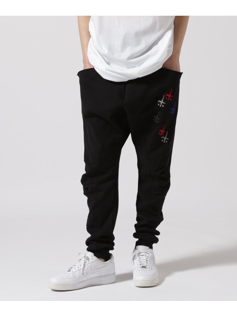 【SALE／30%OFF】CTLS/シーティーエルエス/別注USUAL PANTS 刺繍クロス ROYAL FLASH ロイヤルフラッシュ パンツ その他のパンツ ブラック ベージュ ブルー【RBA_E】【送料無料】[ Fashion]