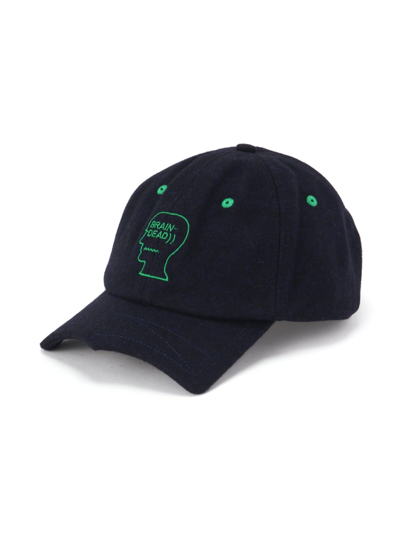 楽天市場】BRAIN DEAD Logohead Long Brim Mesh Panel Hat - Navy