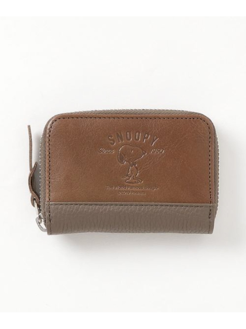 SNOOPY LEATHER COLLECTION/スヌーピーレザーコレクション/蝶ネクタイ Rドル入れ財布 ROYAL FLASH ロイヤルフラッシュ ファッション雑貨 その他のファッション雑貨 カーキグリーン【送料無料】[ Fashion]