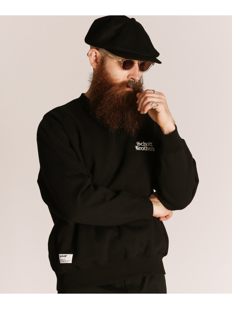 B.S. CREW SWEAT/ブラックシープ クルーネック スウェット Schott ショット トップス スウェット・トレーナー グレー ホワイト【送料無料】[ Fashion]