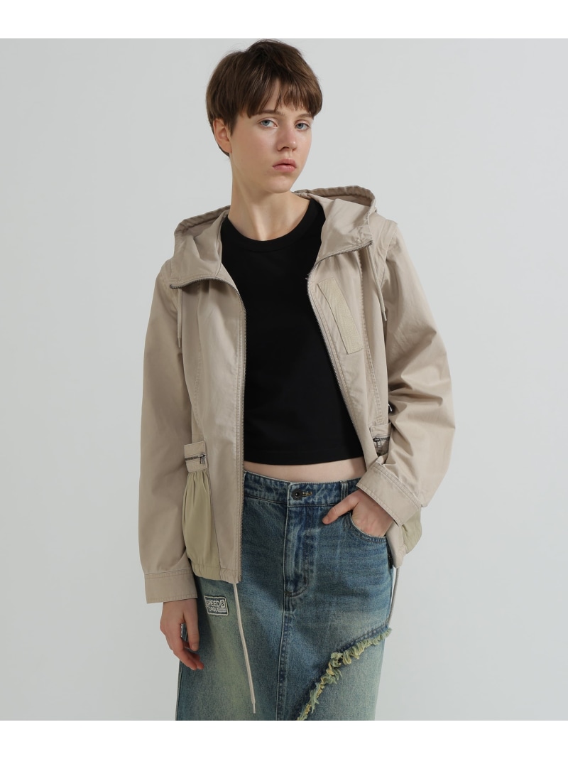 《WOMAN》MILITARY ZIP POCKET DETACHABLE JACKET AVIREX アヴィレックス ジャケット・アウター 上衣・前掛け 黄色 緑であること ベージュ【貨物輸送無料】[ Fashion]