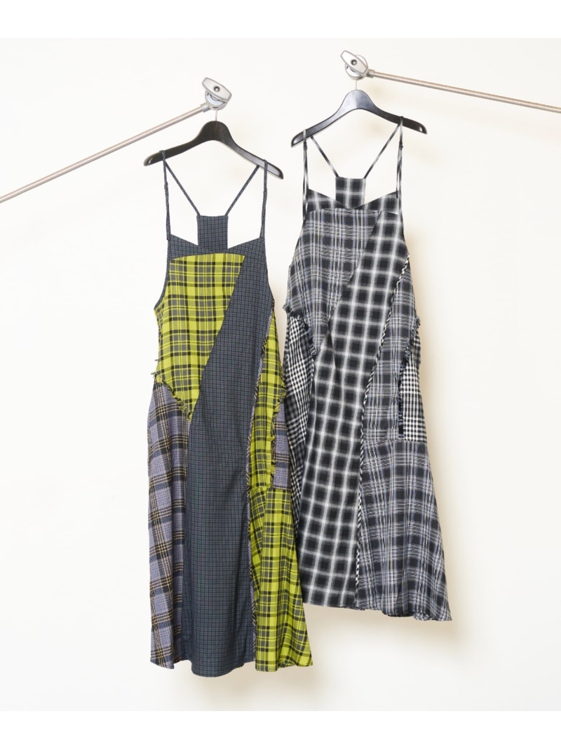 【SALE／30%OFF】AULA AILA(アウラ アイラ)別注チェックジャンパースカート B'2nd ビーセカンド ワンピース・ドレス ワンピース イエロー ブラック【RBA_E】【送料無料】[ Fashion]