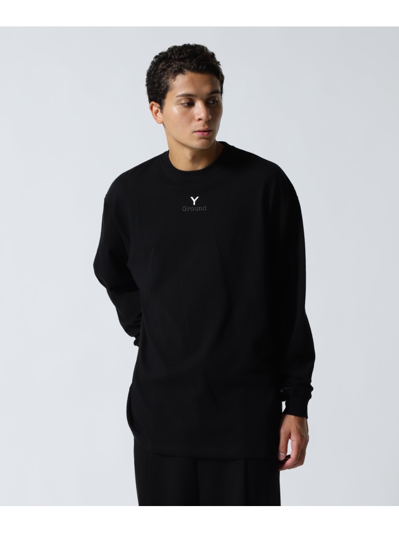 Ground Y×NEW ERA /LOGO OVERSIZED PERFORMANCE LS TEE ROYAL FLASH ロイヤルフラッシュ トップス カットソー・Tシャツ ホワイト ブラック【送料無料】[ Fashion]