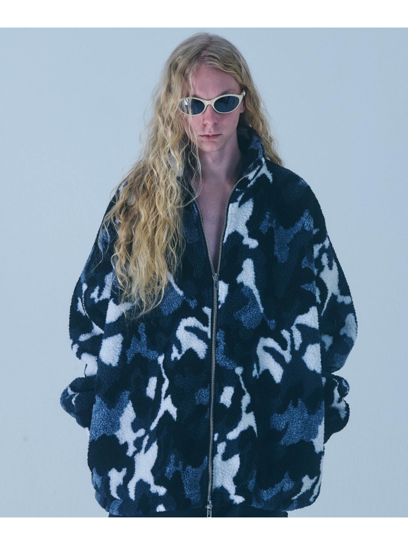 【SALE／30%OFF】FR(13)NDS/フレンズ/Camo Boa blouson ROYAL FLASH ロイヤル閃光電球 ジャケット・アウター 上衣・前掛け さくら色 黒いこと【RBA_E】【貨物輸送無料】[ Fashion]