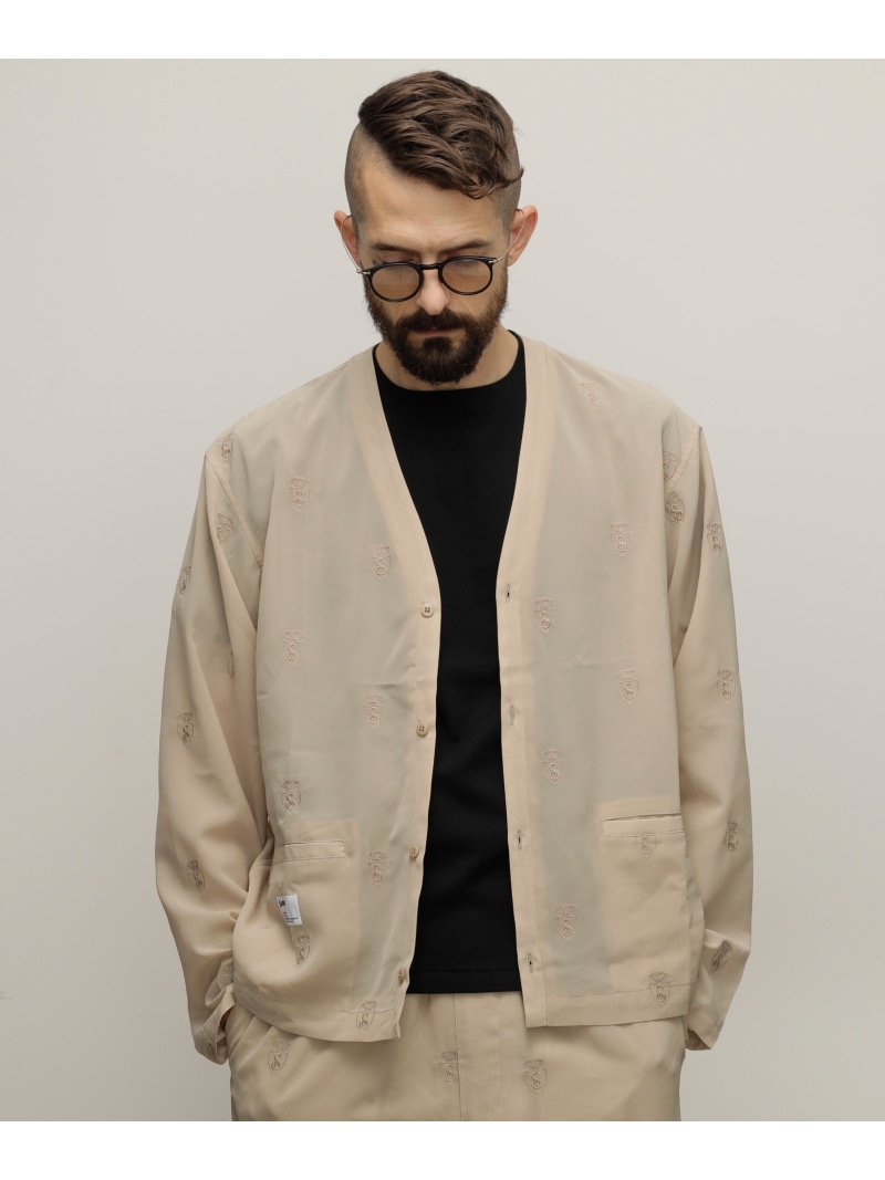 【SALE／40%OFF】SLUB CHIFFON CARDIGAN\"FAMILY CREST\"" Schott 打つこと トップス カットソー・プルオーバー 薄墨色 ベージュ【RBA_E】【貨物輸送無料】[ Fashion]"