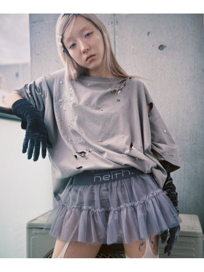 neith./ネイス/Multi Tulle Top(Gray) LHP エルエイチピー トップス ノースリーブ・貯蔵タンクいの一番 薄墨色【貨物輸送無料】[ Fashion]