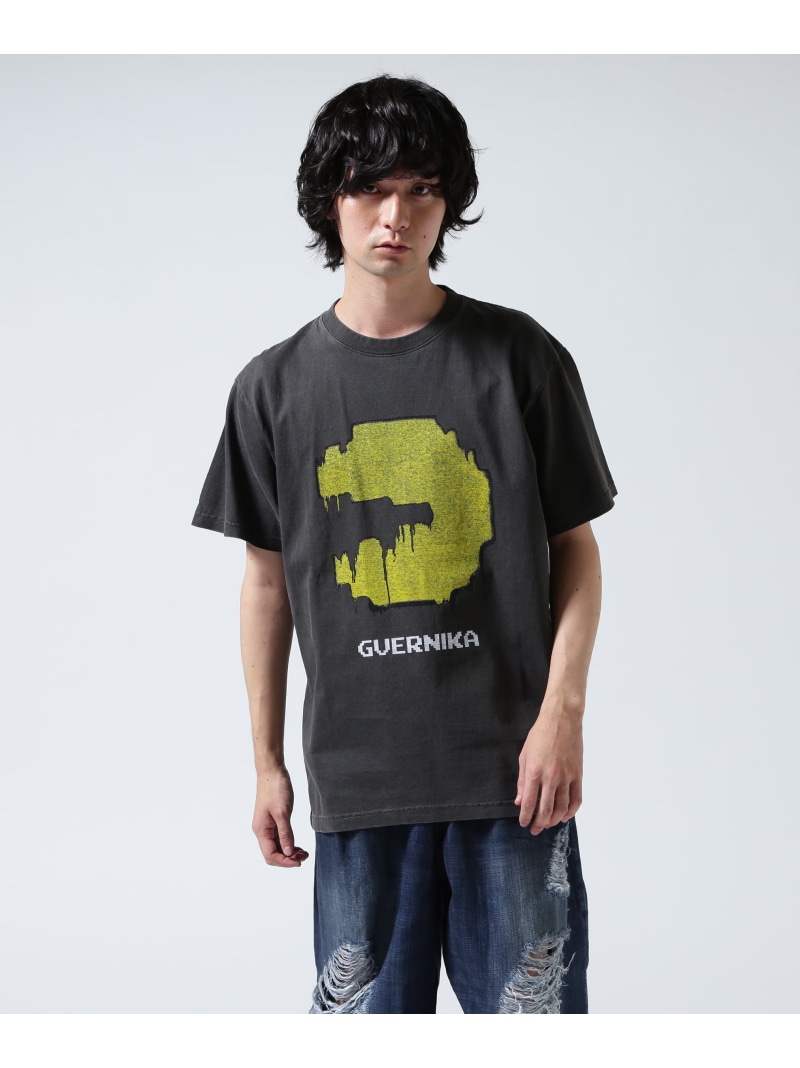 guernika×パックマン/PAC-MAN VINTAGE STYIL T-SHIRT ROYAL FLASH ロイヤルフラッシュ トップス カットソー・Tシャツ ブラック【送料無料】[ Fashion]